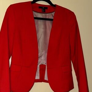 H&M Women's Red Blazer Jacket. Size 6.